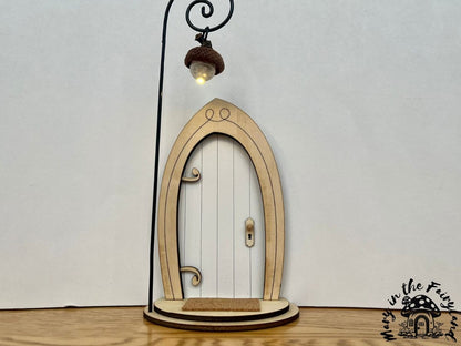 Enchanting Fairy Door with Lantern