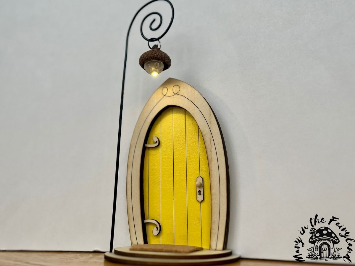 Enchanting Fairy Door with Lantern