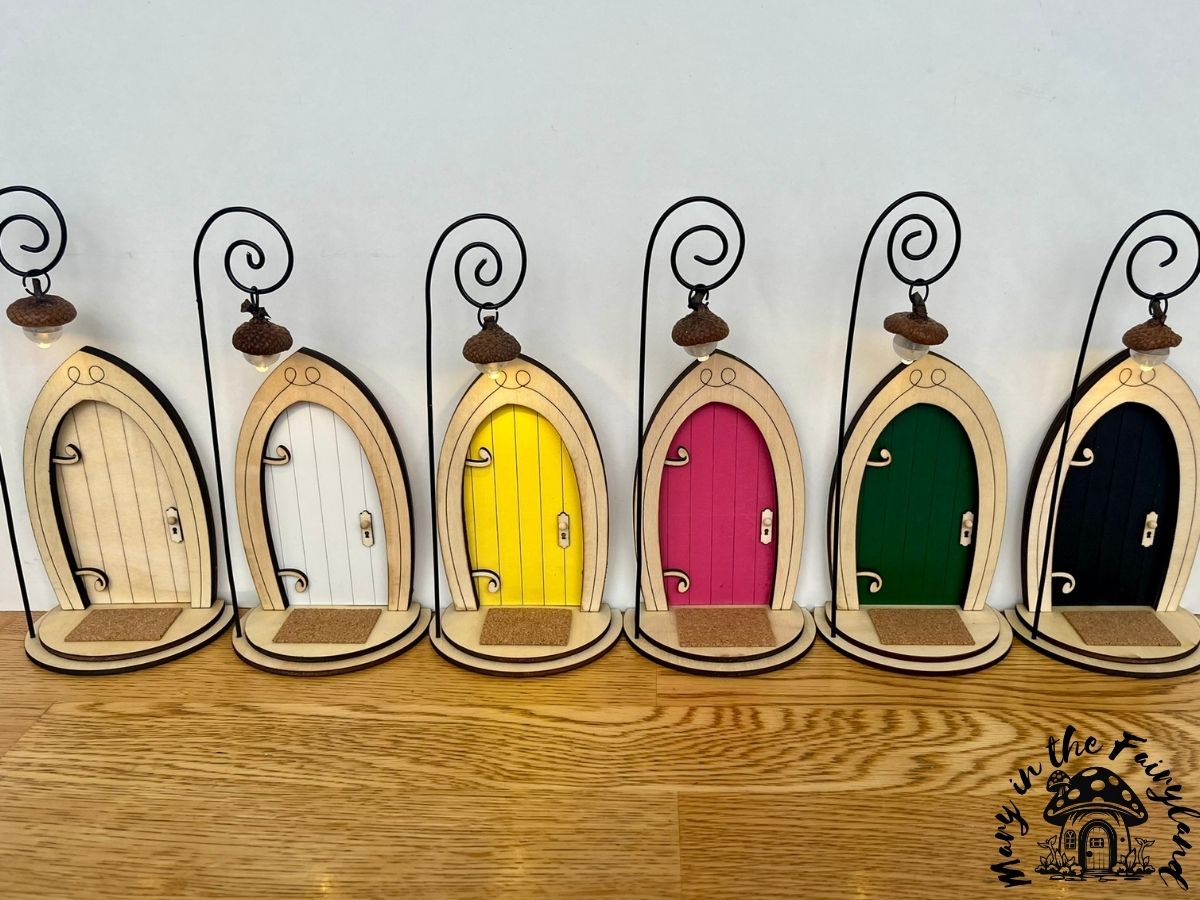 Enchanting Fairy Door with Lantern