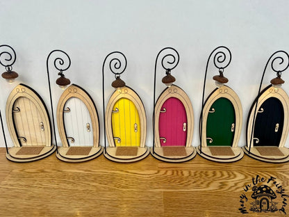 Enchanting Fairy Door with Lantern