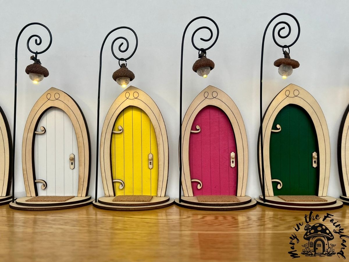 Enchanting Fairy Door with Lantern