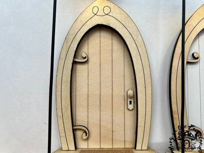 Enchanting Fairy Door with Lantern