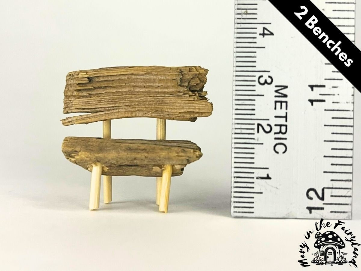 Enchanting Handmade Miniature Wood Benches