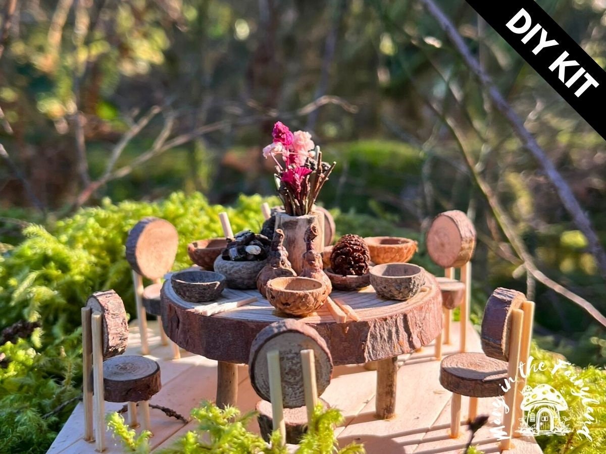 Enchanting DIY Fairy Tale Table Kit - Create Magical Worlds with Natural Materials!