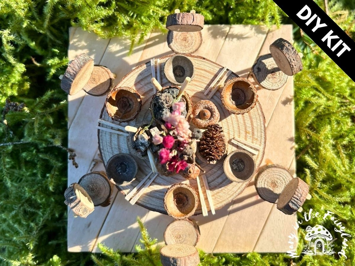 Enchanting DIY Fairy Tale Table Kit - Create Magical Worlds with Natural Materials!