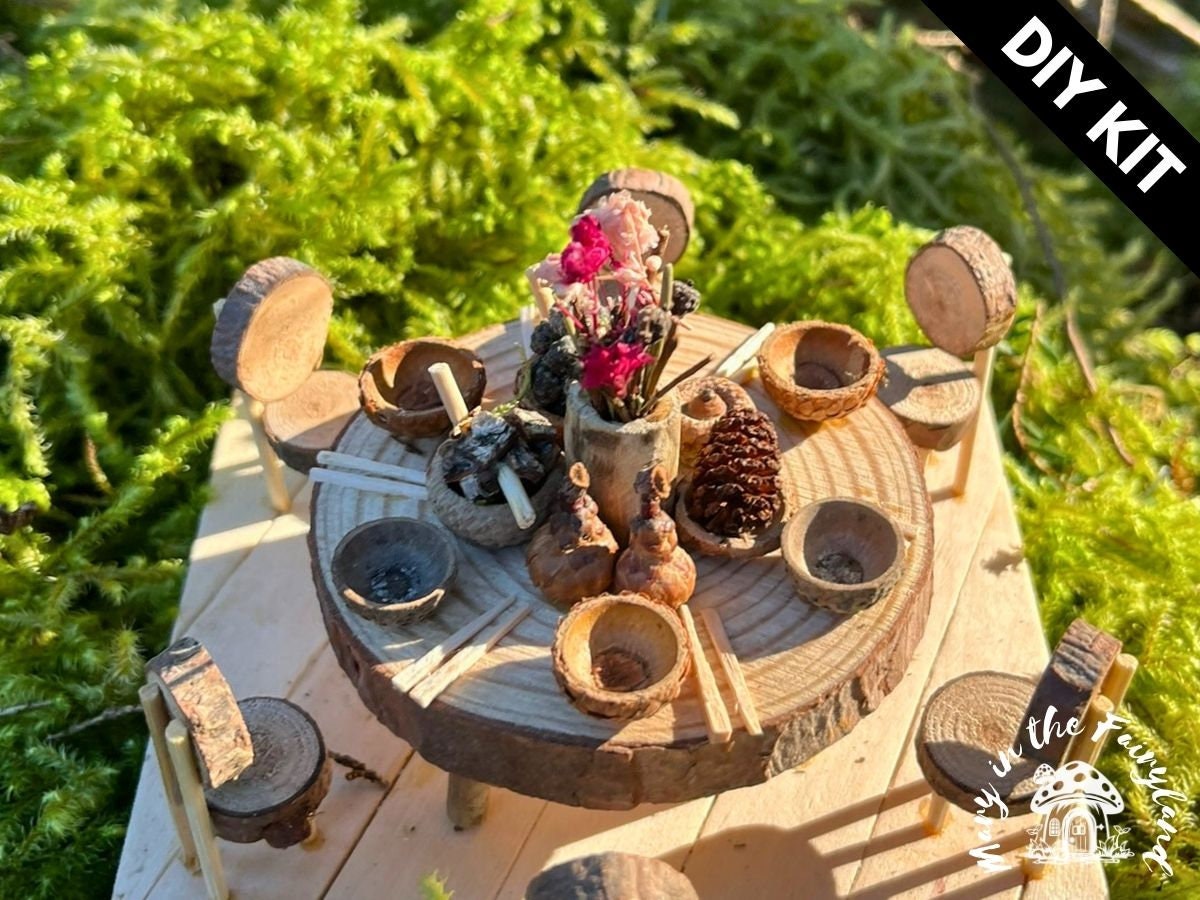 Enchanting DIY Fairy Tale Table Kit - Create Magical Worlds with Natural Materials!