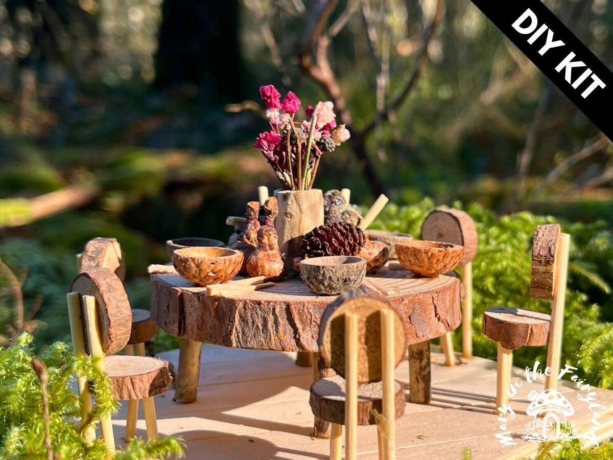 Enchanting DIY Fairy Tale Table Kit - Create Magical Worlds with Natural Materials!