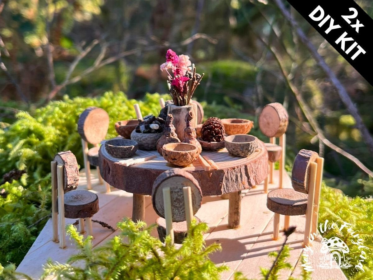 2x Enchanting DIY Fairy Tale Table Kit - Create Magical Worlds with Natural Materials!