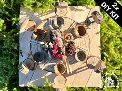 2x Enchanting DIY Fairy Tale Table Kit - Create Magical Worlds with Natural Materials!