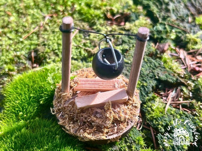 Enchanting Fairy Fireplace - Miniature Campfire Accessories for Magical Gardens