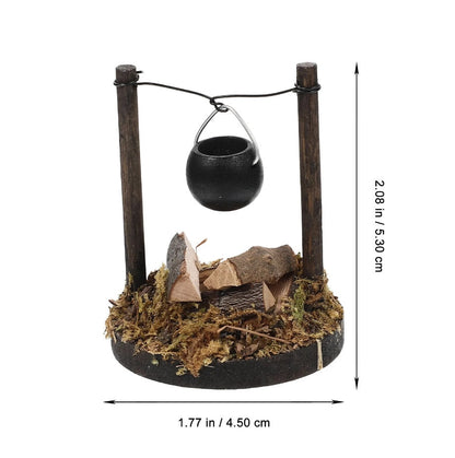 Enchanting Fairy Fireplace - Miniature Campfire Accessories for Magical Gardens