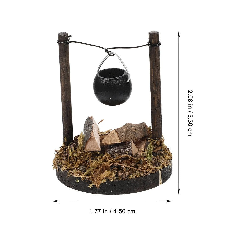 Enchanting Fairy Fireplace - Miniature Campfire Accessories for Magical Gardens