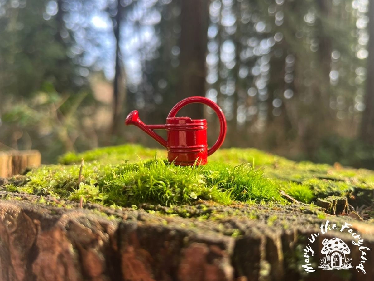Miniature Fairy Garden Watering Can - A Magical Addition to Your Fairy Realm