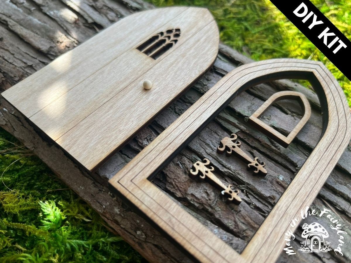 DIY Gothic Fairy Door Set - Create Your Own Magical Entrance