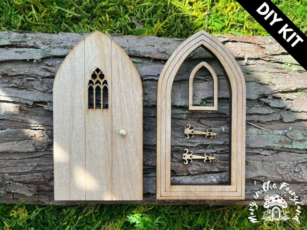 DIY Gothic Fairy Door Set - Create Your Own Magical Entrance