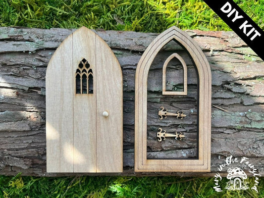 DIY Gothic Fairy Door Set - Create Your Own Magical Entrance