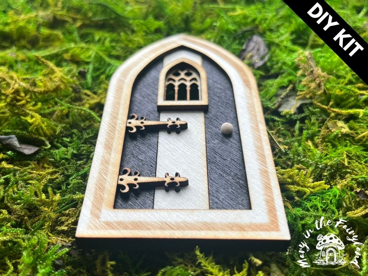 DIY Gothic Fairy Door Set - Create Your Own Magical Entrance