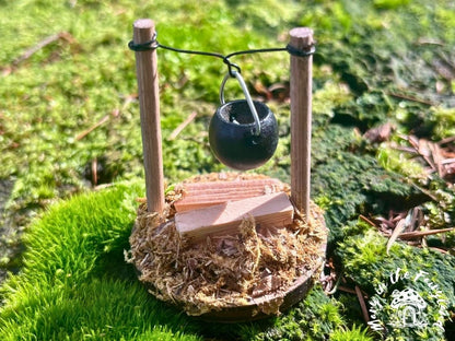 Enchanting Fairy Fireplace - Miniature Campfire Accessories for Magical Gardens