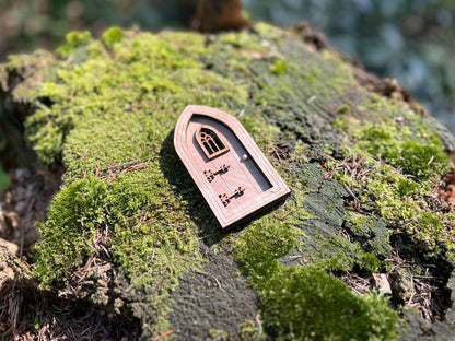 Handcrafted Colored Gothic Fairy Doors for Enchanting Outdoor Fairy Gardens