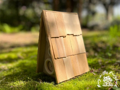 Outdoor A-Frame Fairy House - Handcrafted Fairy Garden Decor