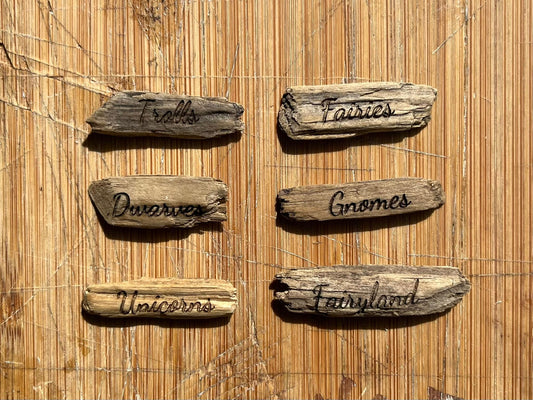 6x Personalized Engraved Wood Chips for your DIY Project