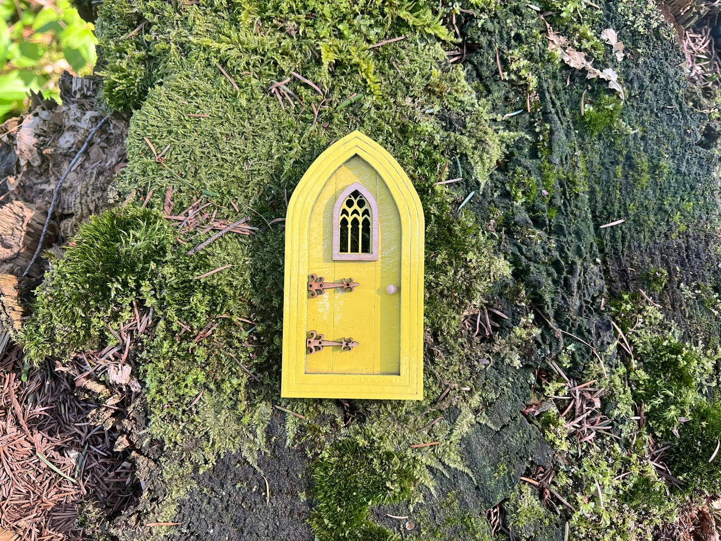 Enchanting Colored Gothic Fairy Doors for Outdoor Fairy Gardens