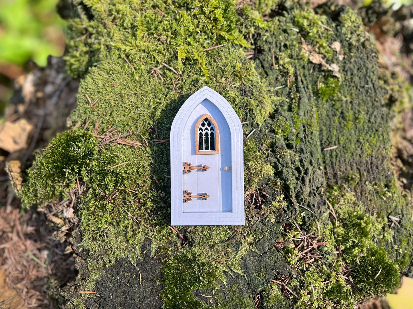 Enchanting Colored Gothic Fairy Doors for Outdoor Fairy Gardens