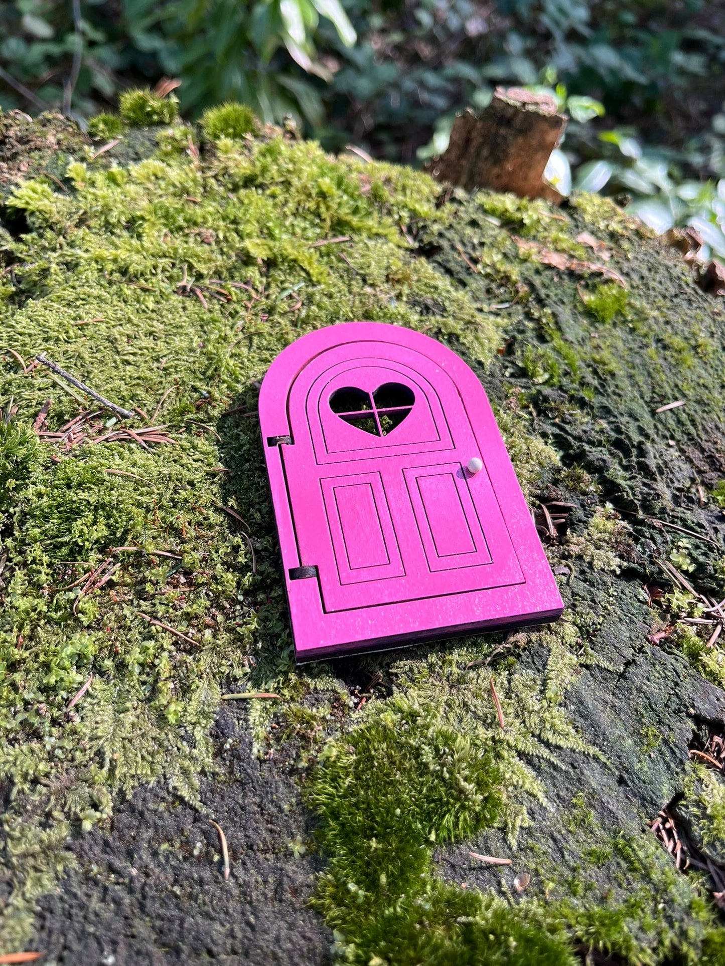 Handcrafted Openable Colored Fairy Doors for Enchanting Outdoor Fairy Gardens