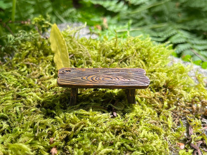 Enchanting Mini Park Bench: Whimsical Fairy Garden Decor