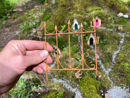 Rustic Tin Picket Fence - Charming Fairy Garden Decor