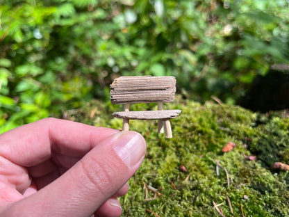 Enchanting Handmade Miniature Wood Benches