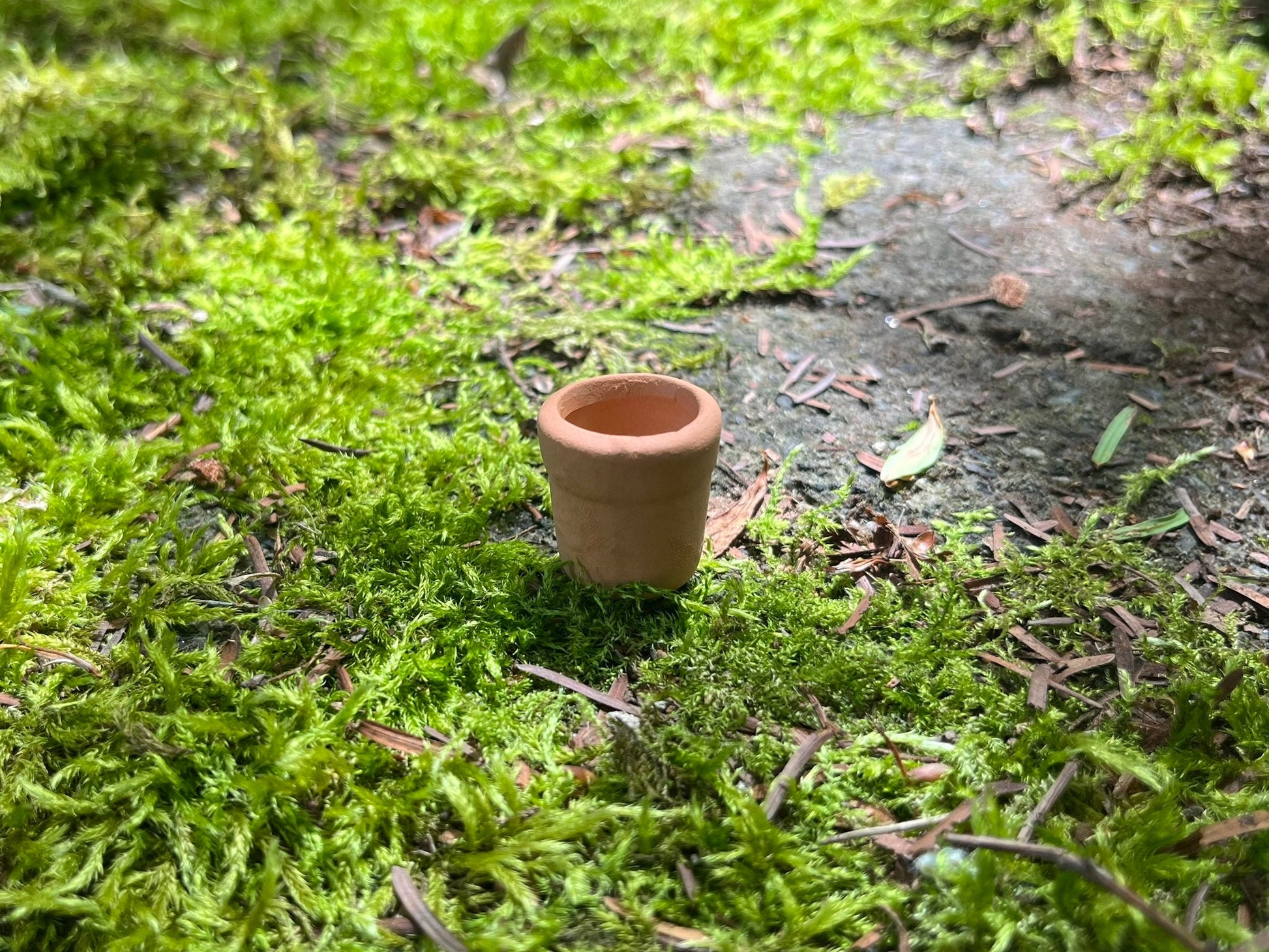 2x Miniature Terracotta Clay Pots