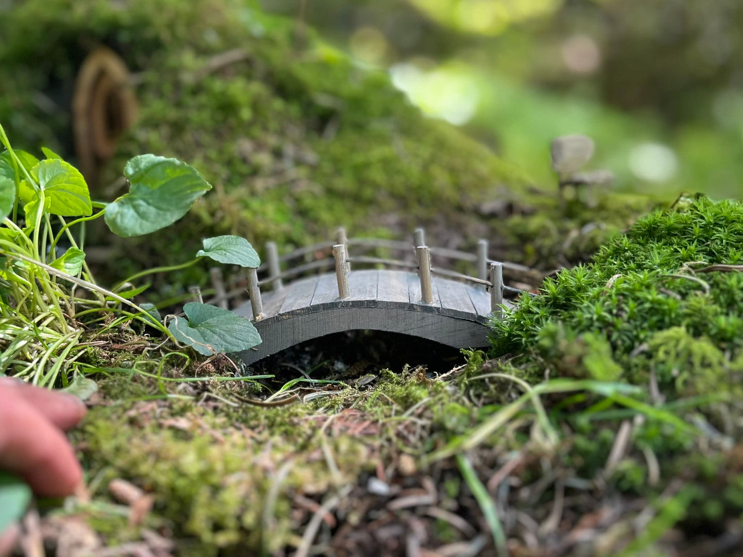 Wooden Fairy Garden Bridge – Durable and Enchanting Decor