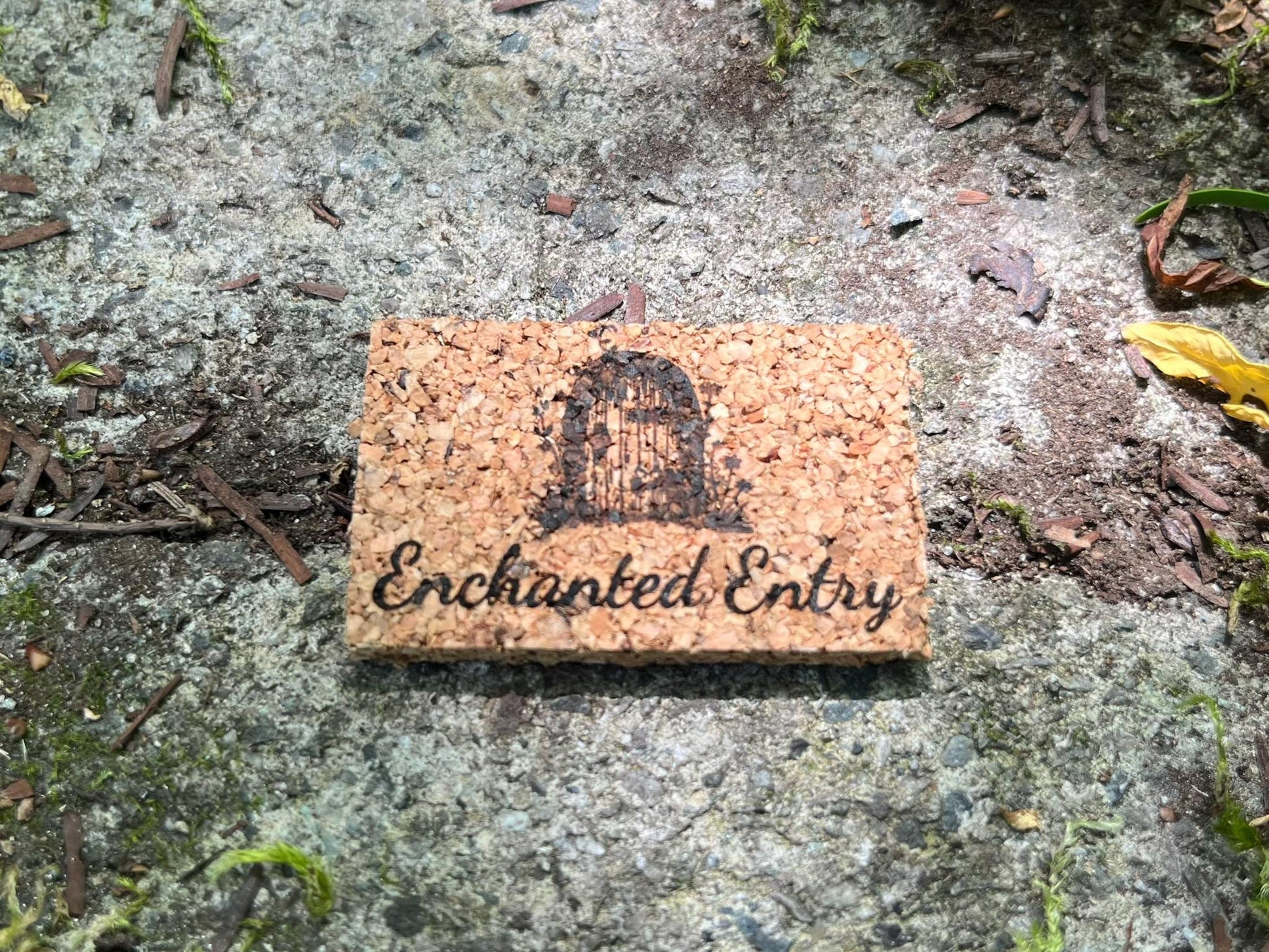 Fairy Doormat – Handmade Cork Miniature