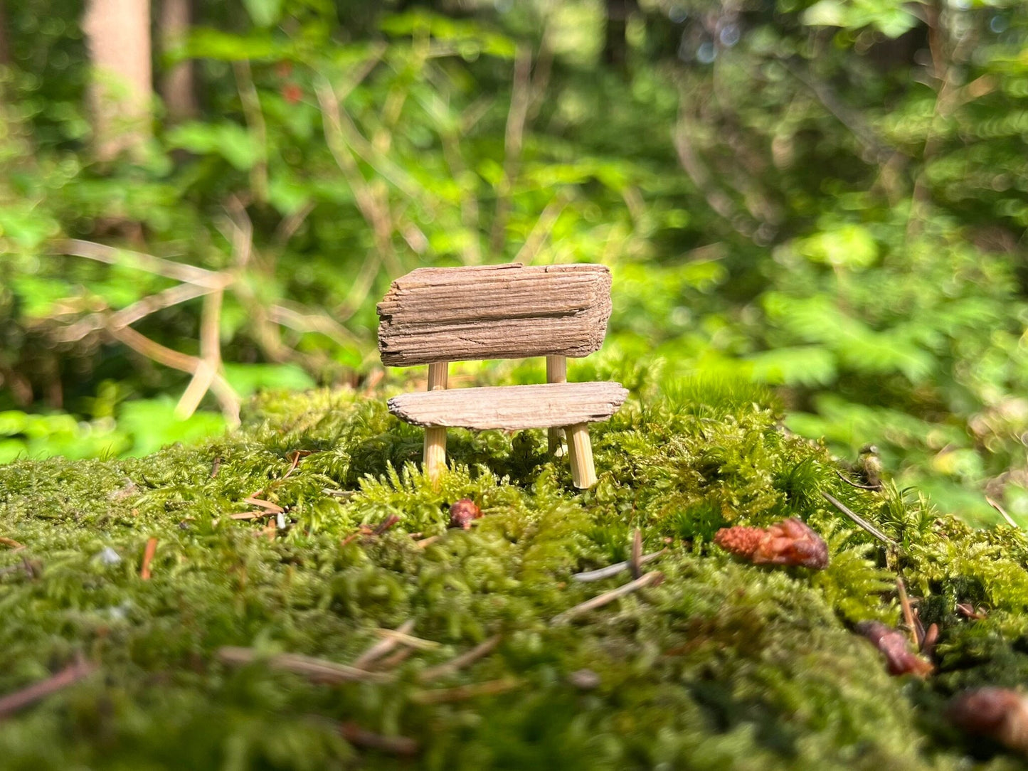 Enchanting Handmade Miniature Wood Benches