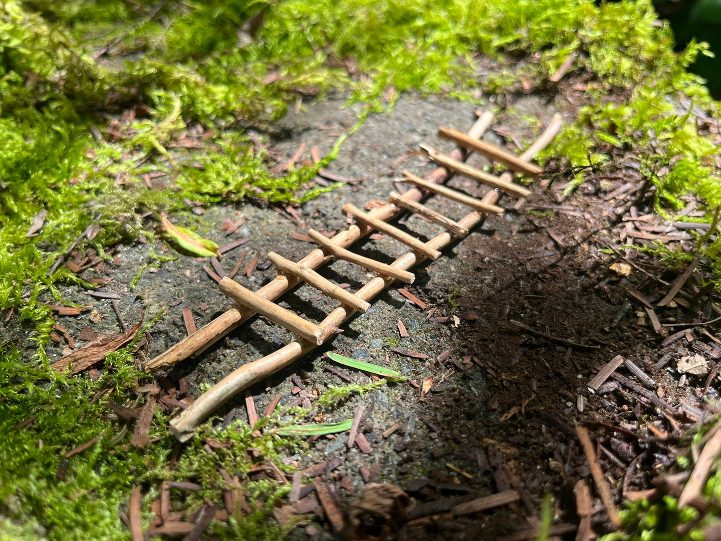 Handmade Twig Fairy Garden Ladder