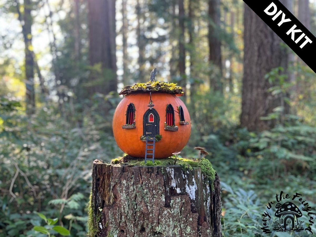 2x DIY Pumpkin Fairy House Kits – Create a Magical Home