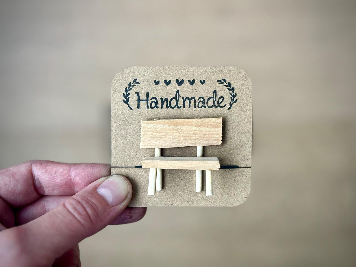 Enchanting Handmade Miniature Wood Benches