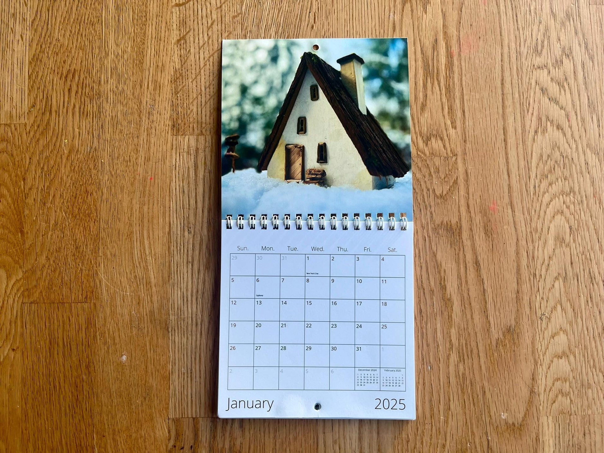 2025 Fairy House Wall Calendar – 5.5” x 11” Hanging