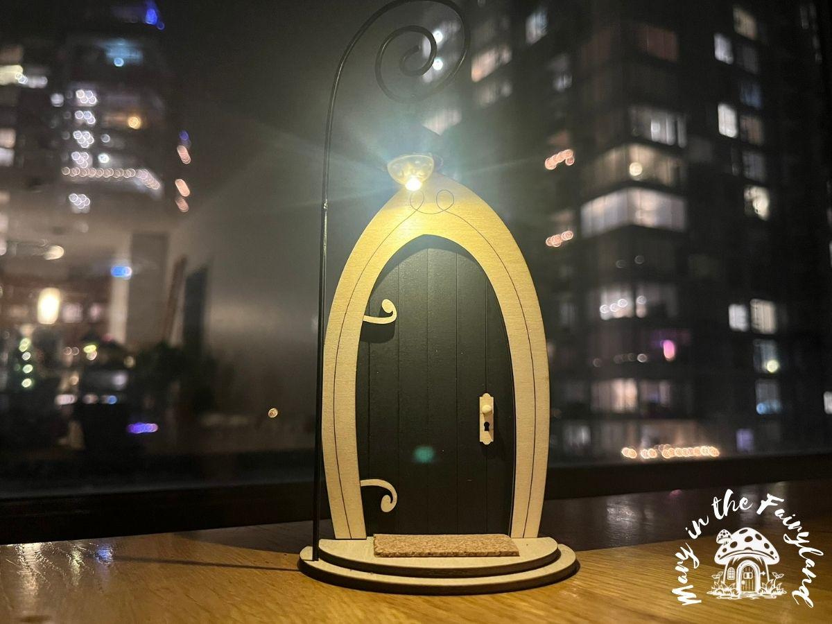 Enchanting Fairy Door with Lantern