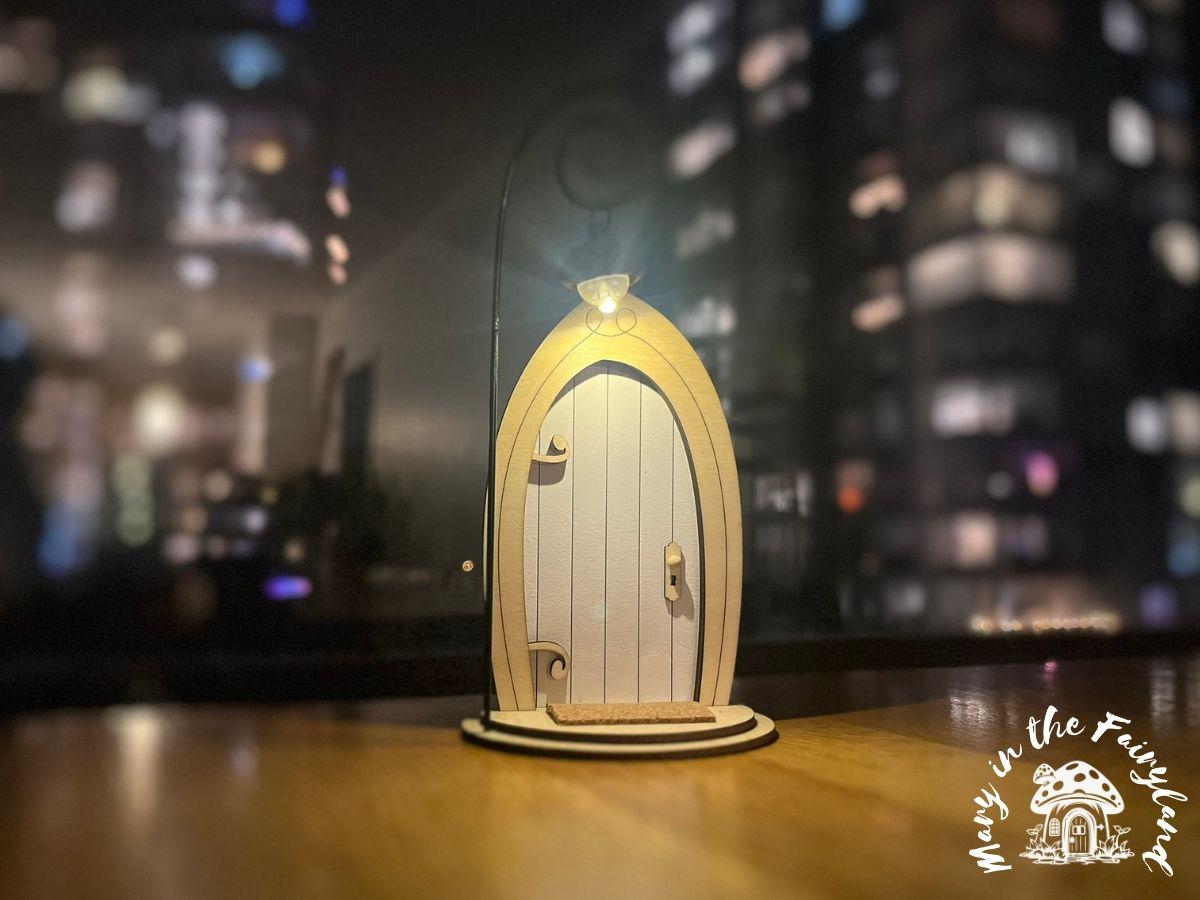 Enchanting Fairy Door with Lantern