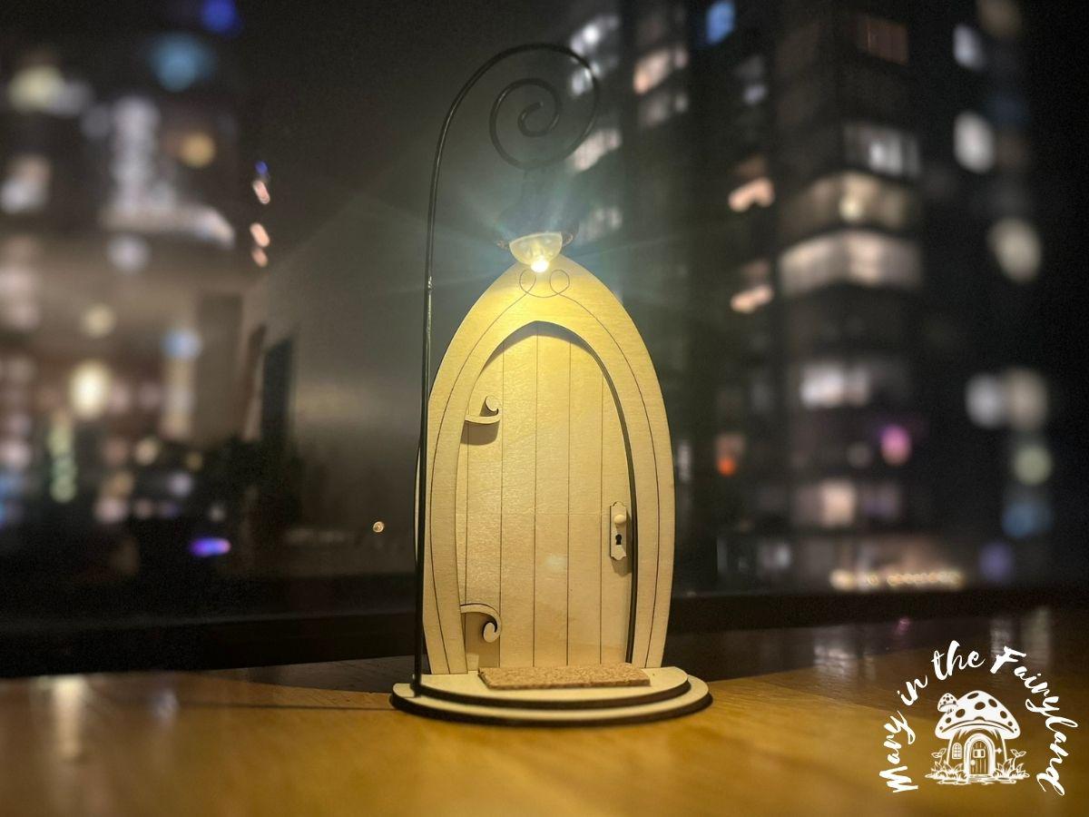 Enchanting Fairy Door with Lantern