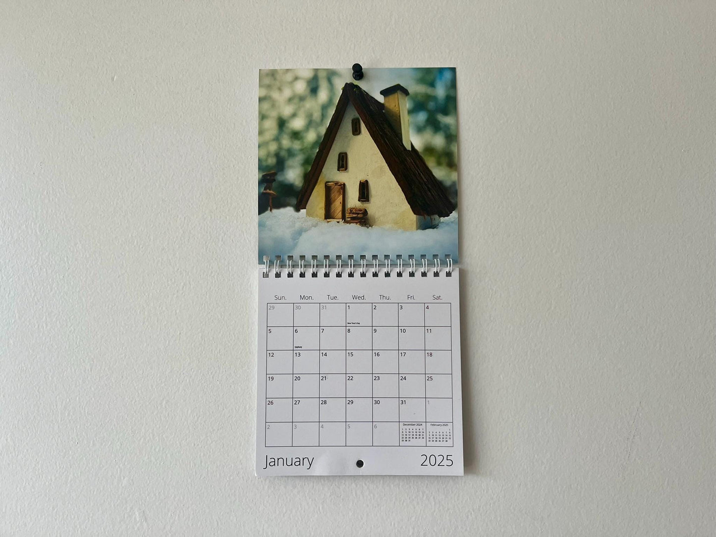 2025 Fairy House Wall Calendar – 5.5” x 11” Hanging