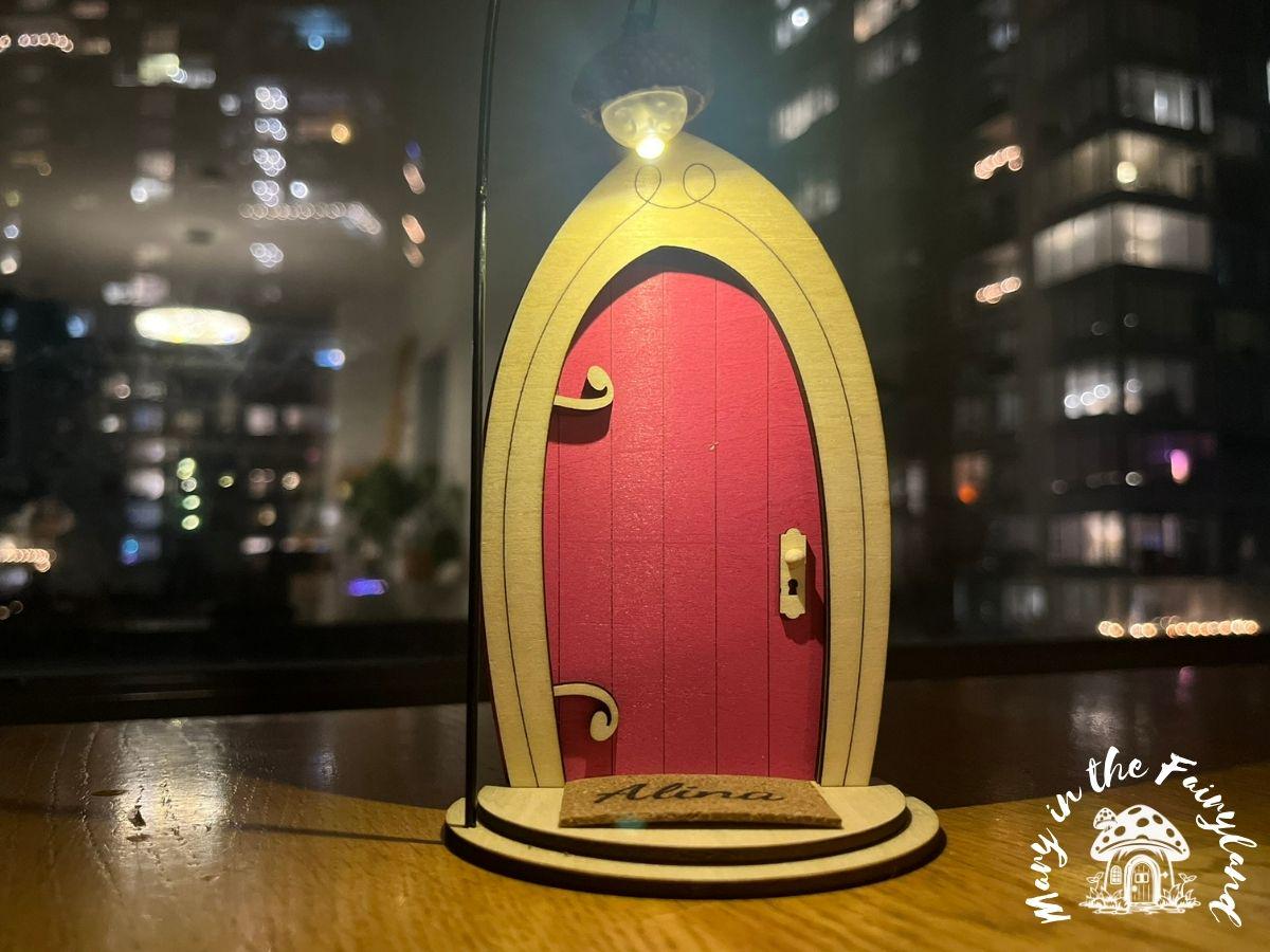 Enchanting Fairy Door with Lantern