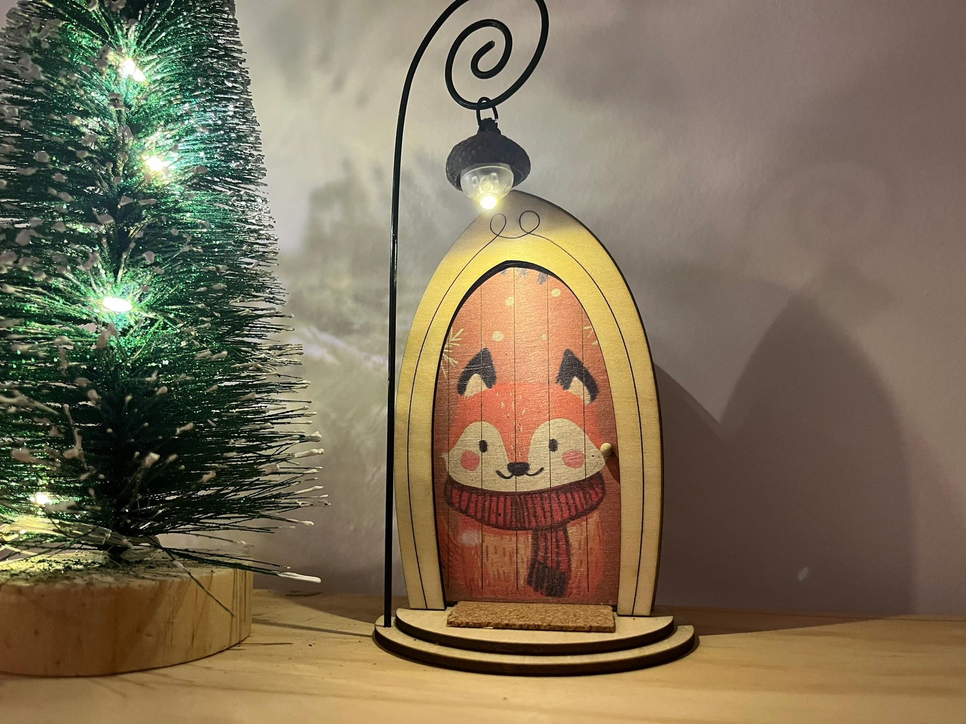 Enchanting Fairy Door with Lantern