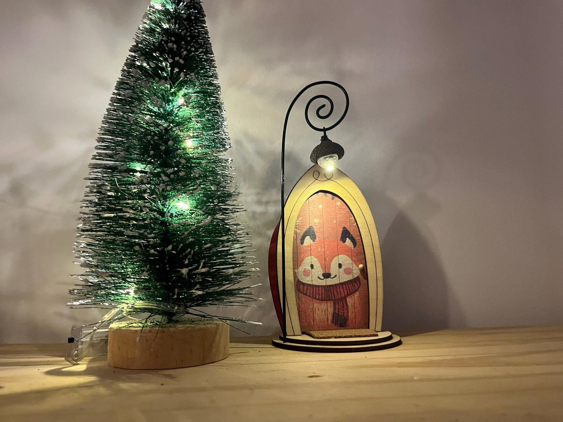 Enchanting Fairy Door with Lantern