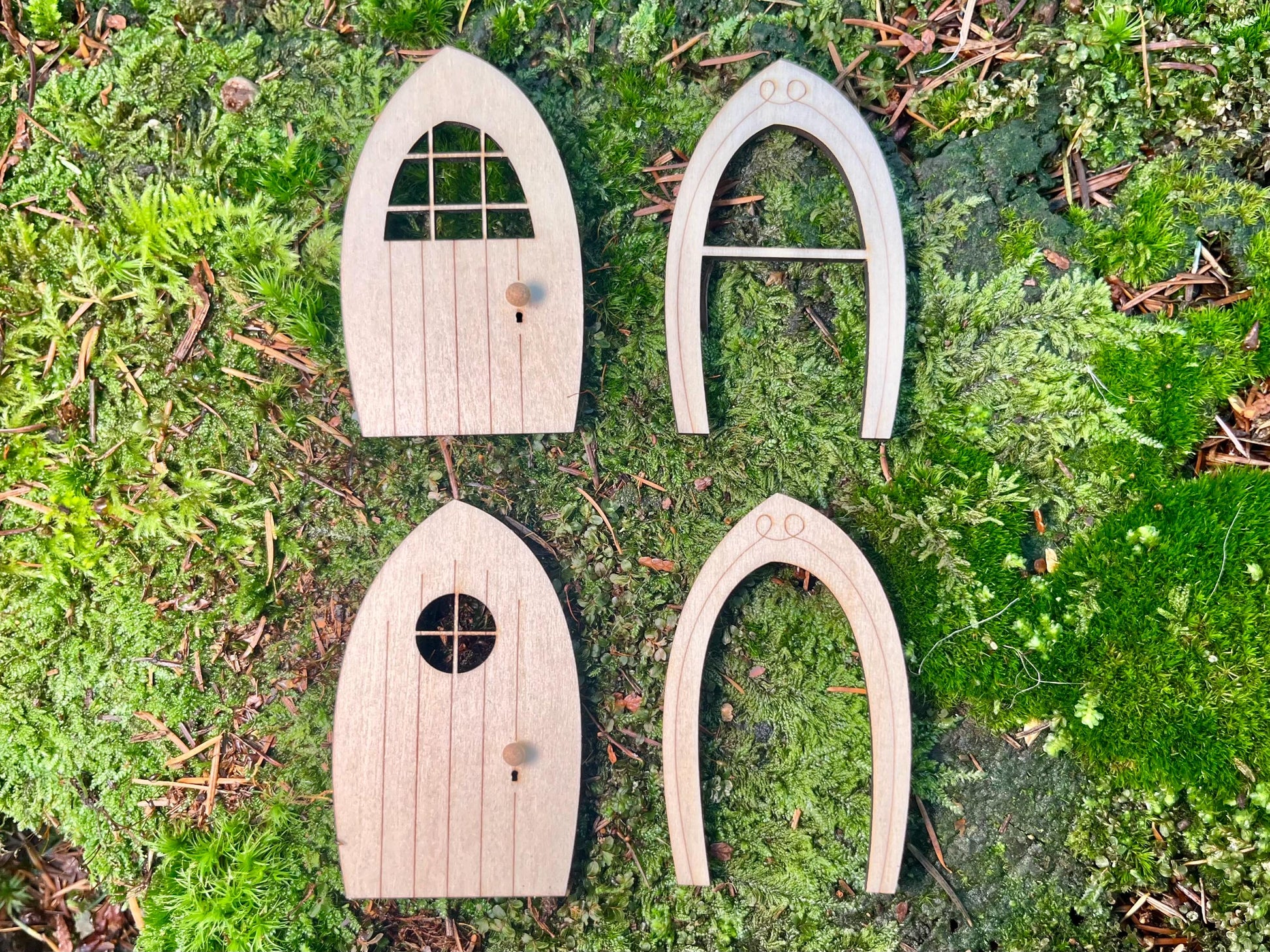 DIY small fairy door with windows