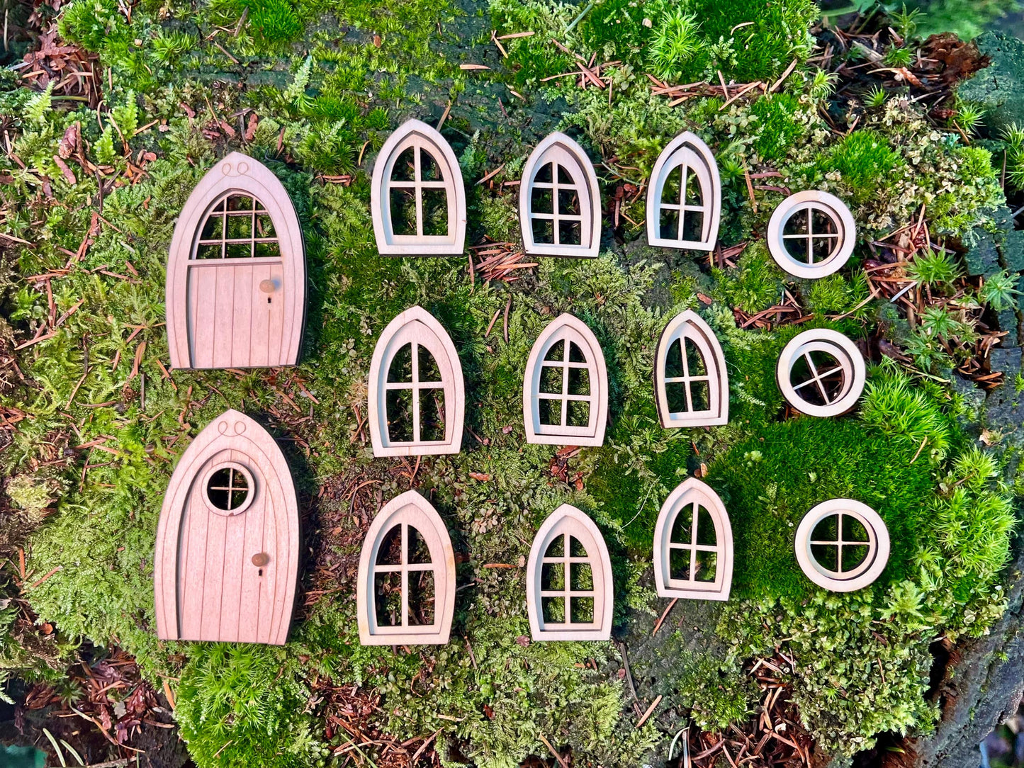 DIY small fairy door with windows