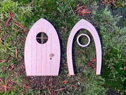 DIY small fairy door with windows