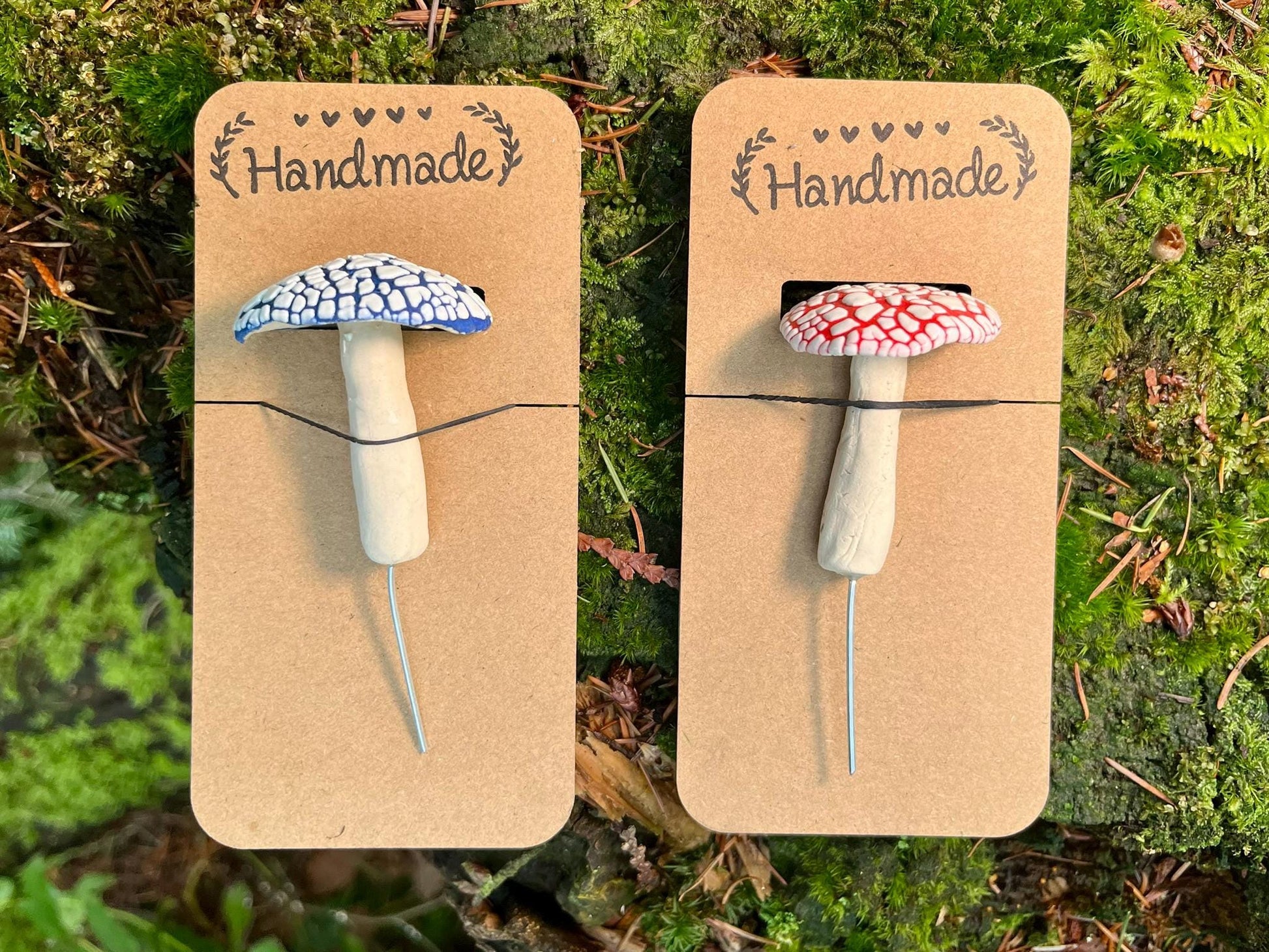 Handmade Clay Mushrooms – Perfect for Fairy Gardens